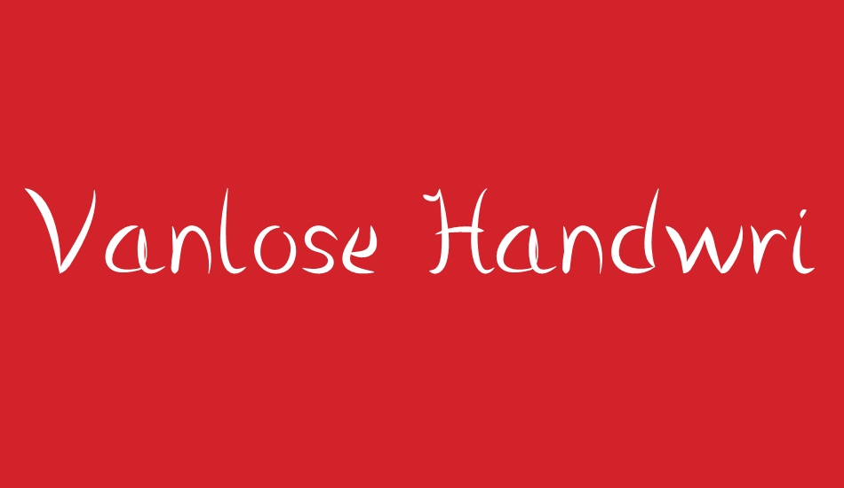 vanlose-handwritten font big