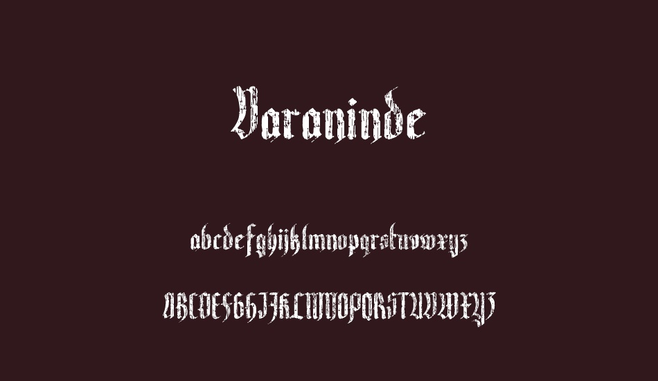 varaninde font