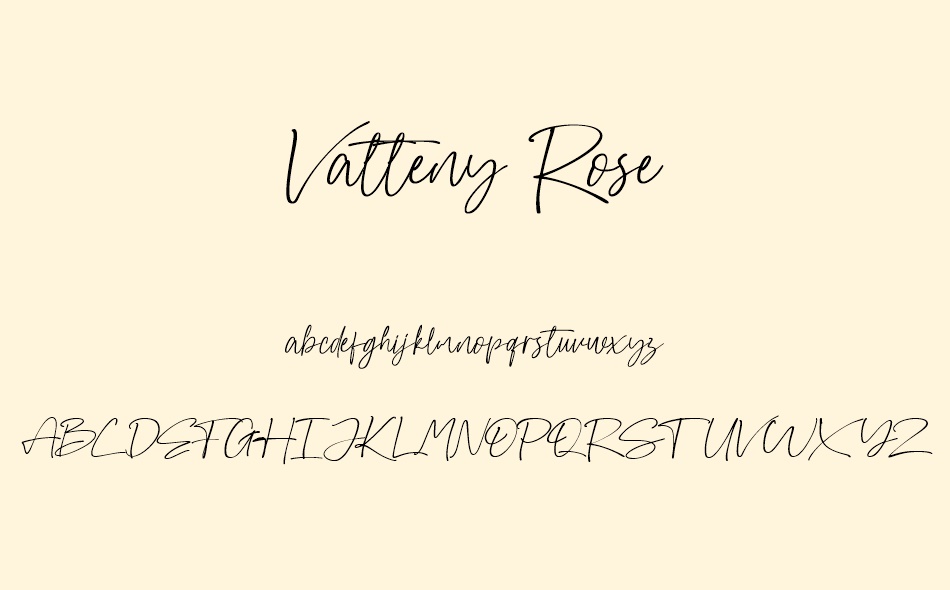 Vatteny Rose font