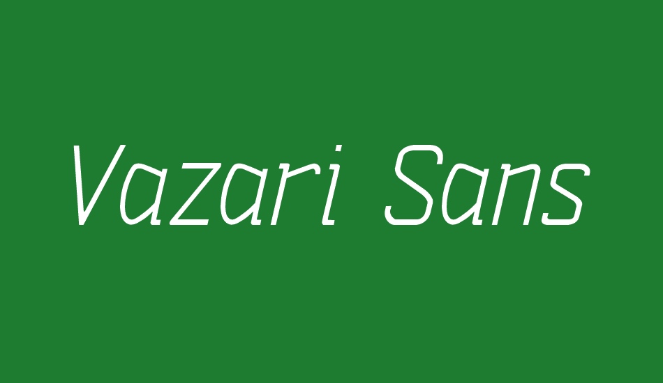 vazari-sans-serif font big