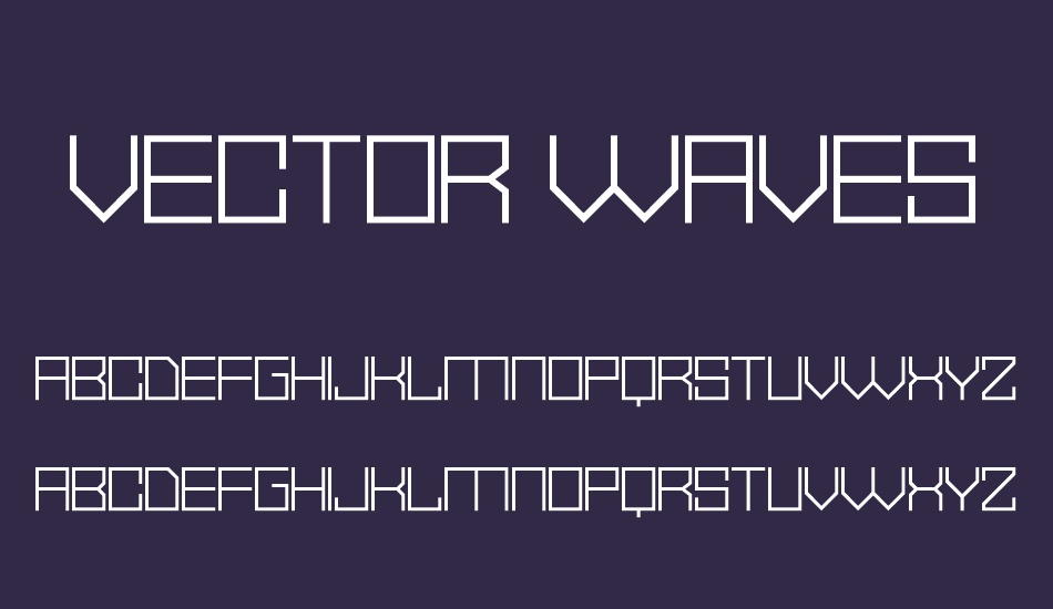 vector-waves font