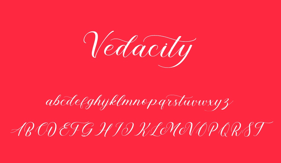 vedacity-demo font