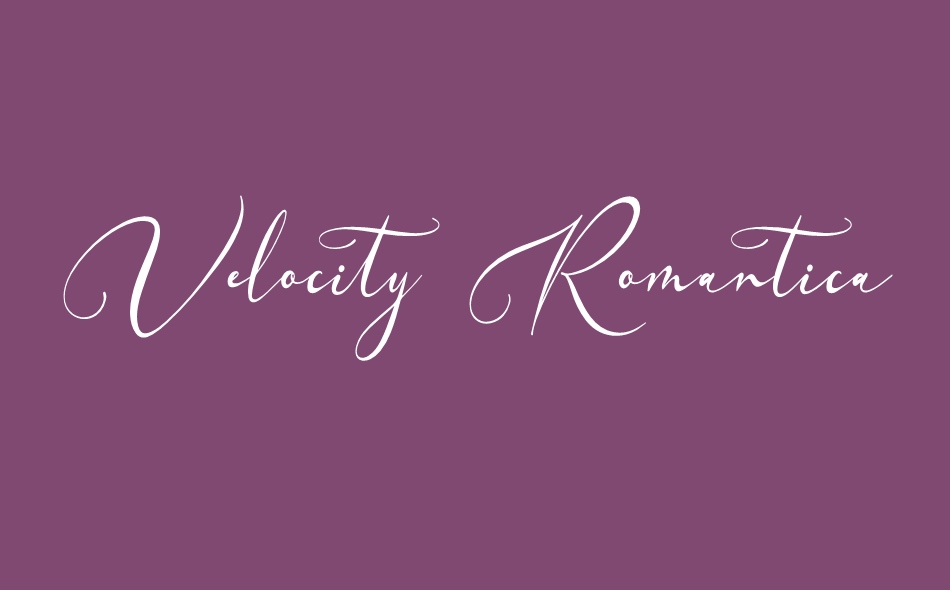 Velocity Romantica font big