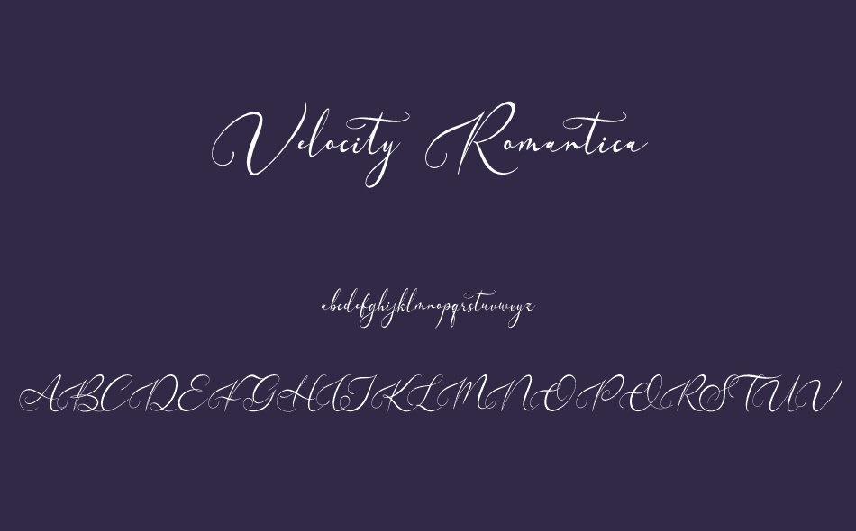 Velocity Romantica font