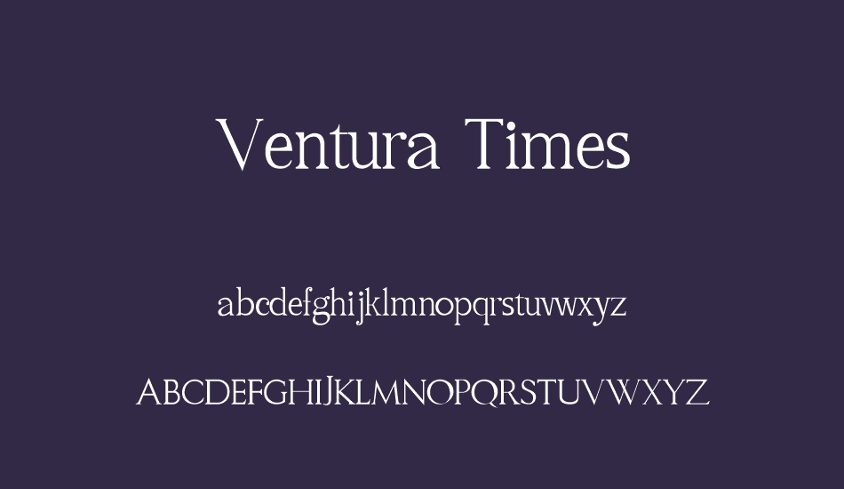 ventura-times font