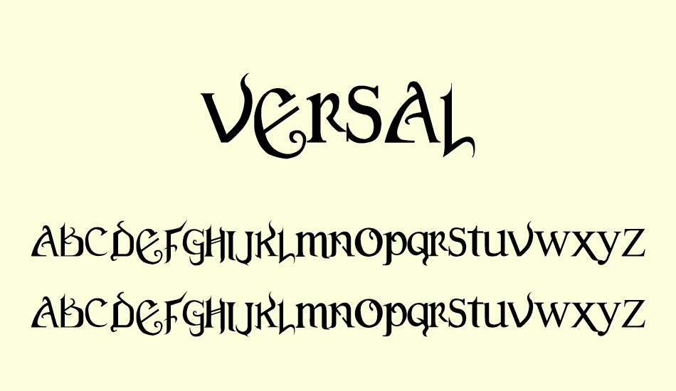 versal font