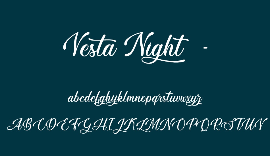 vesta-night---personal-use font