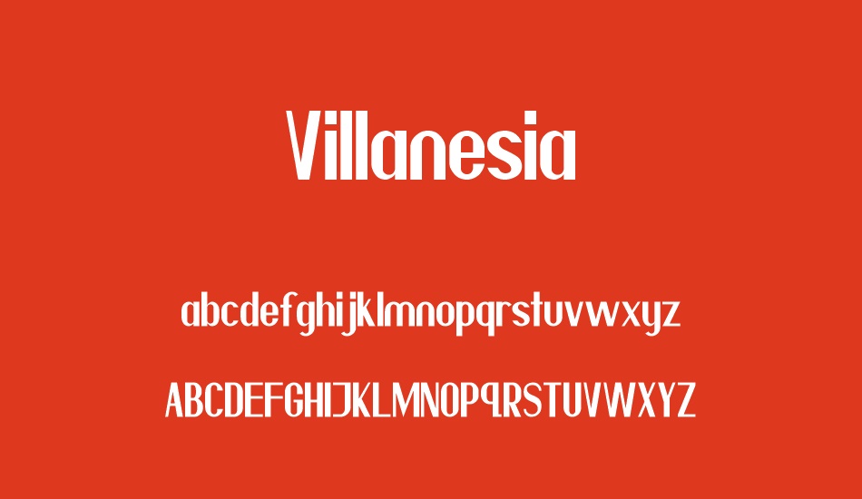 villanesia font