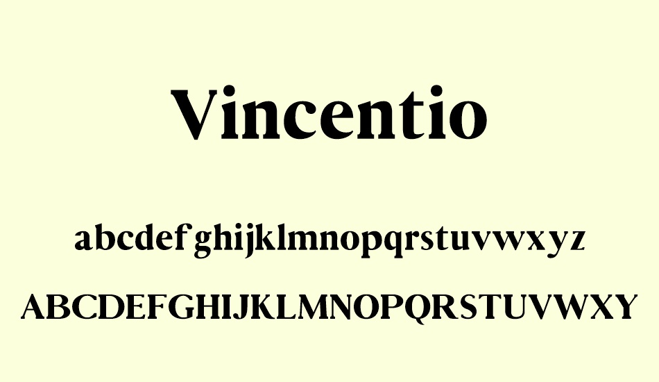 vincentio font