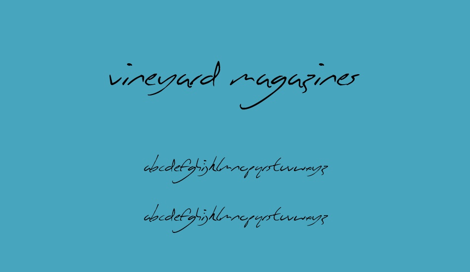 vineyard-magazines font