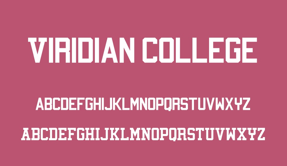 viridian-college font