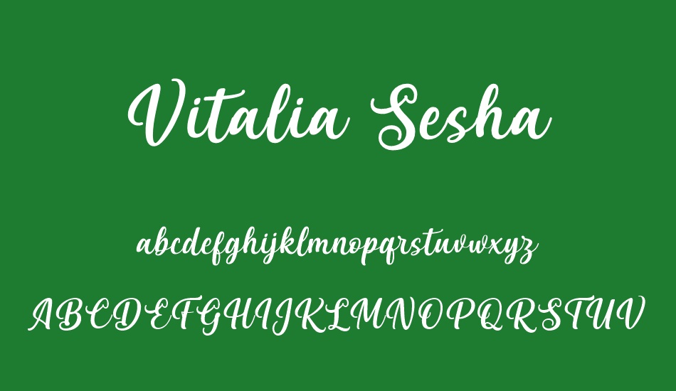 vitalia-sesha font