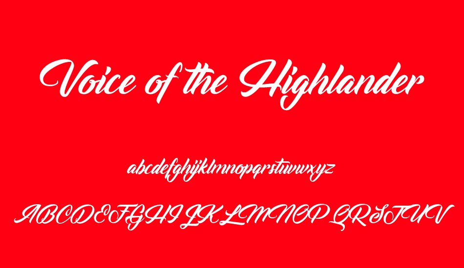 voice-of-the-highlander font