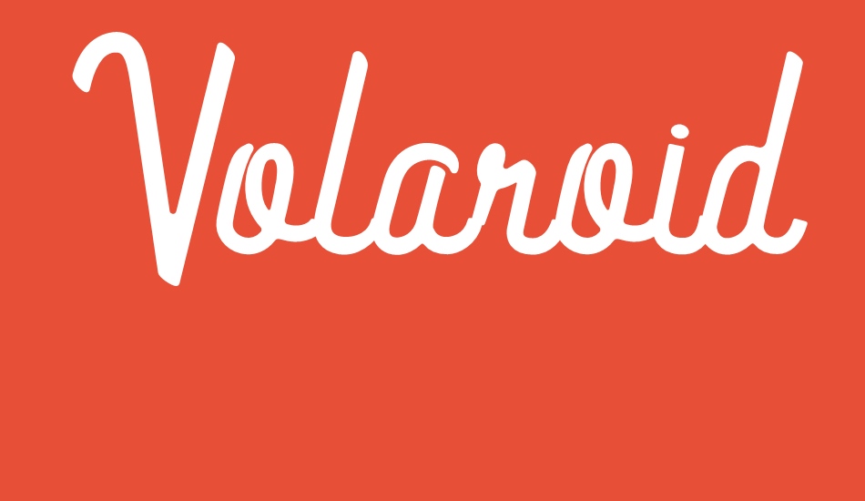 volaroid-script font big