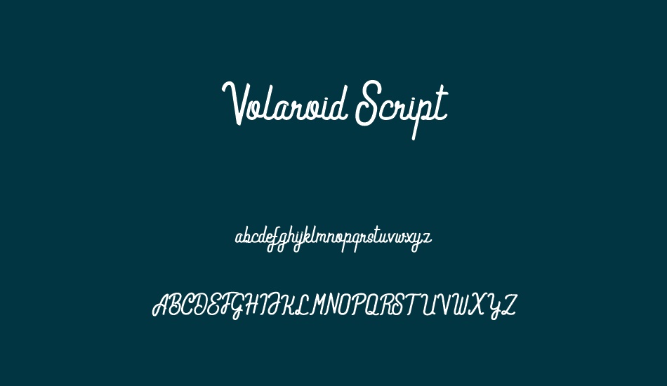 volaroid-script font