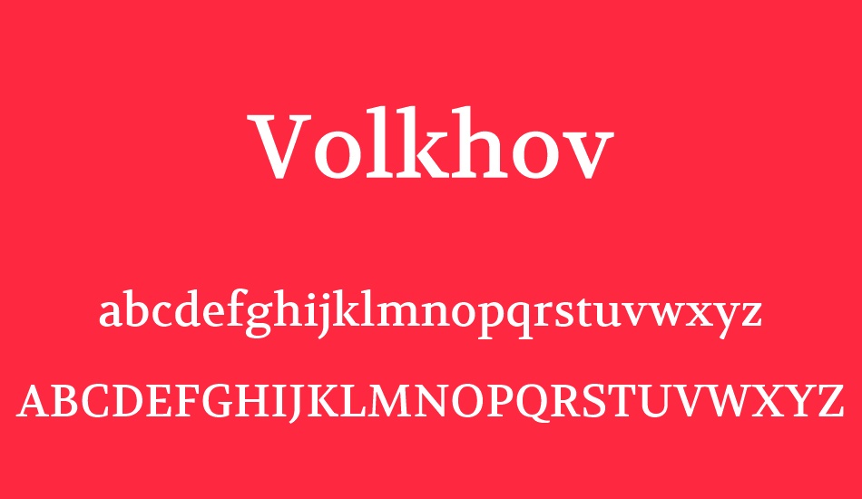 volkhov font