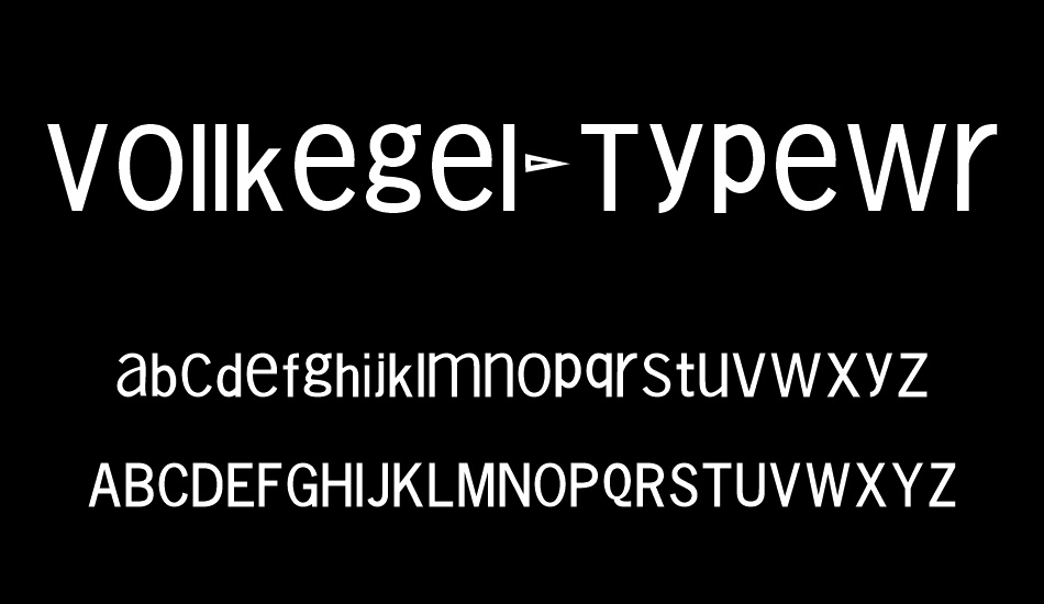 vollkegel-typewriter font