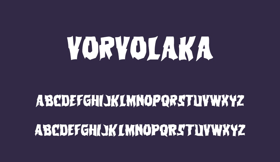 vorvolaka font