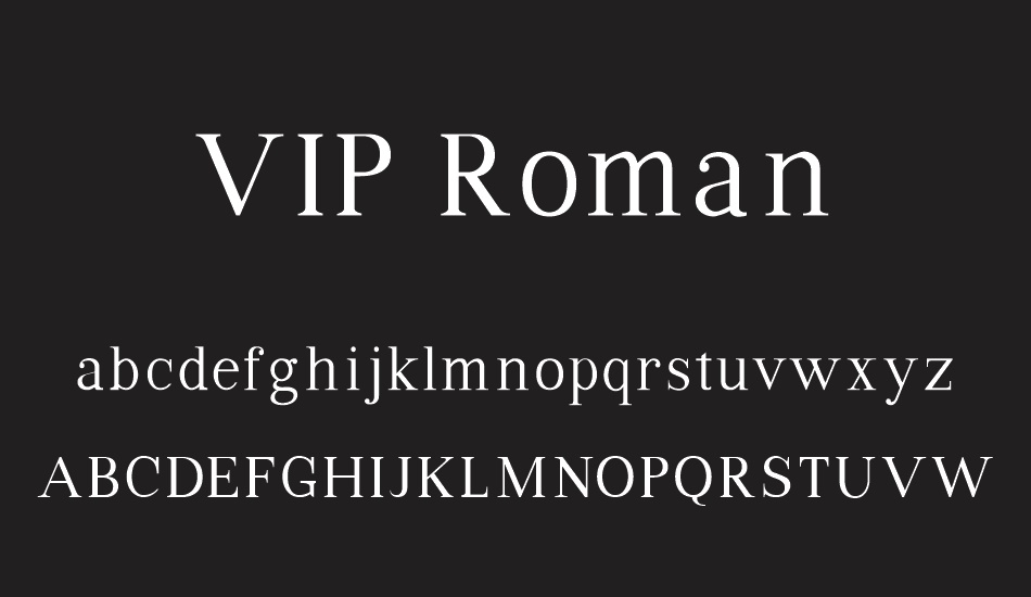 vıp-roman font