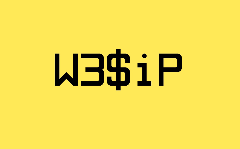 W3$iP font big