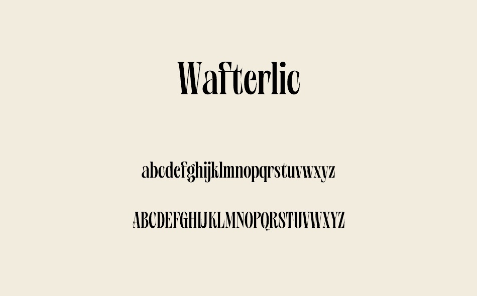 Wafterlic font