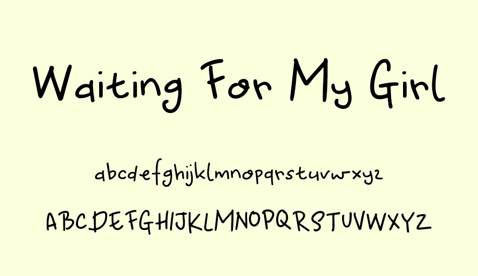 waiting-for-my-girl-demo font