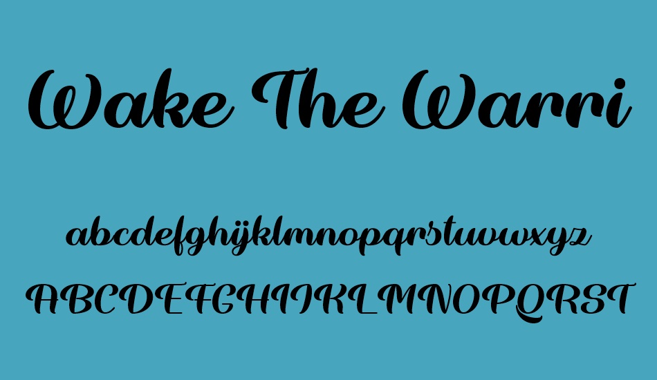 wake-the-warrior font