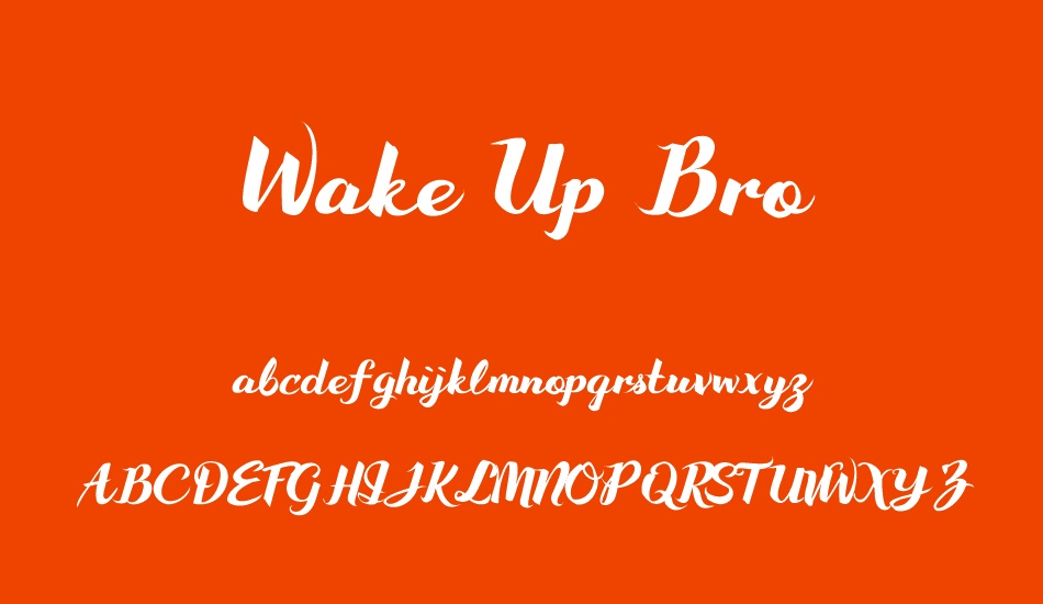 wake-up-bro font