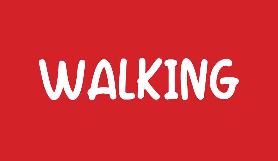 walking font big