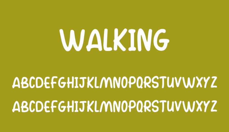 walking font