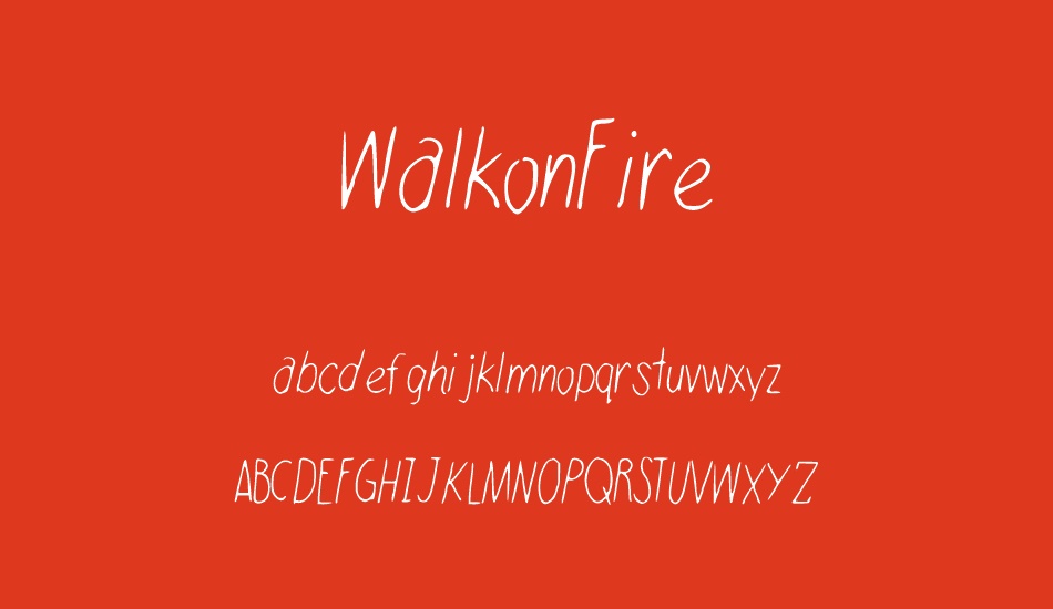 walkonfire font