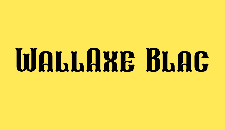 wallaxe-black font big