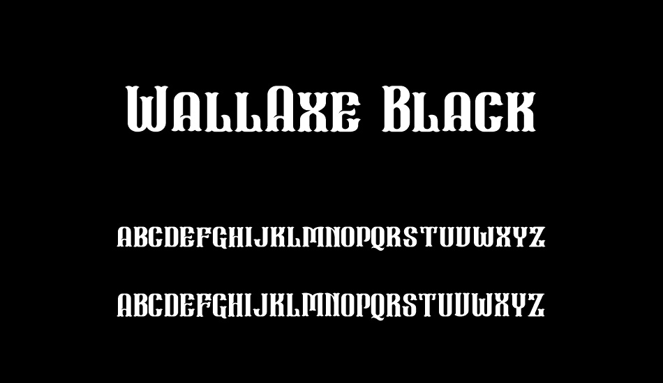 wallaxe-black font