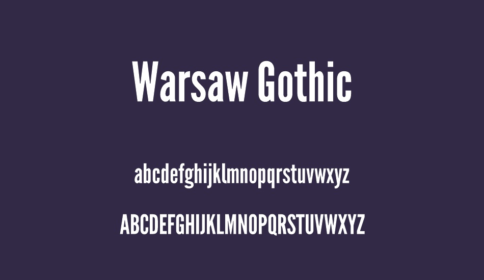 warsaw-gothic font