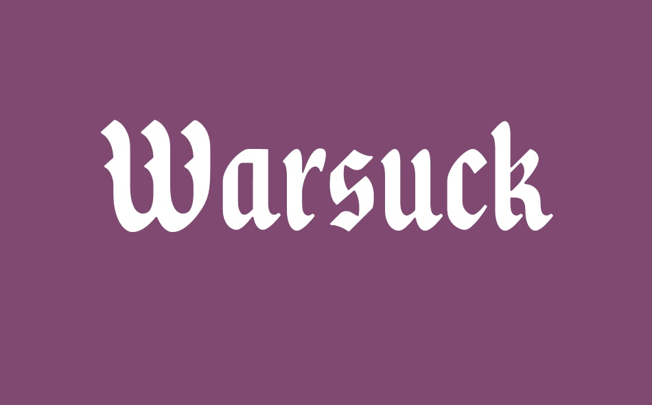 Warsuck font big