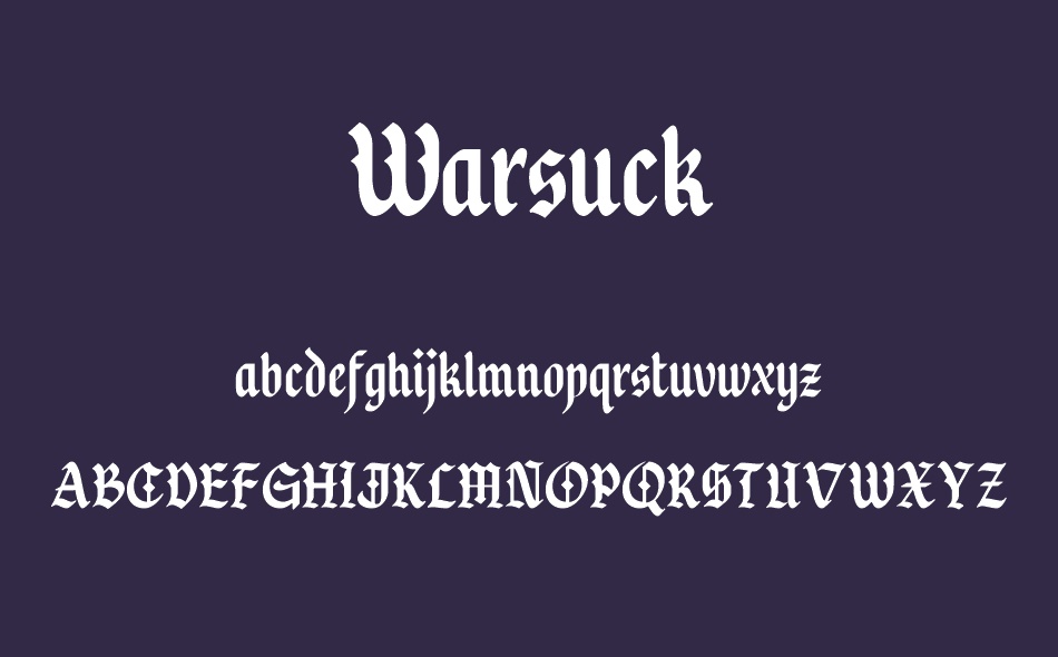 Warsuck font