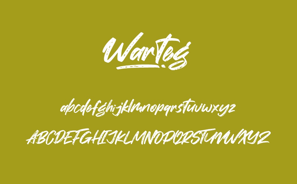 Warteg font