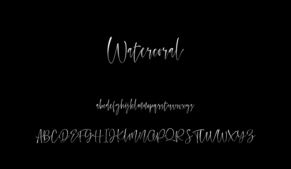 watercoral font