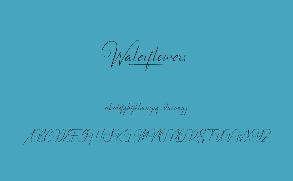 Waterflowers font