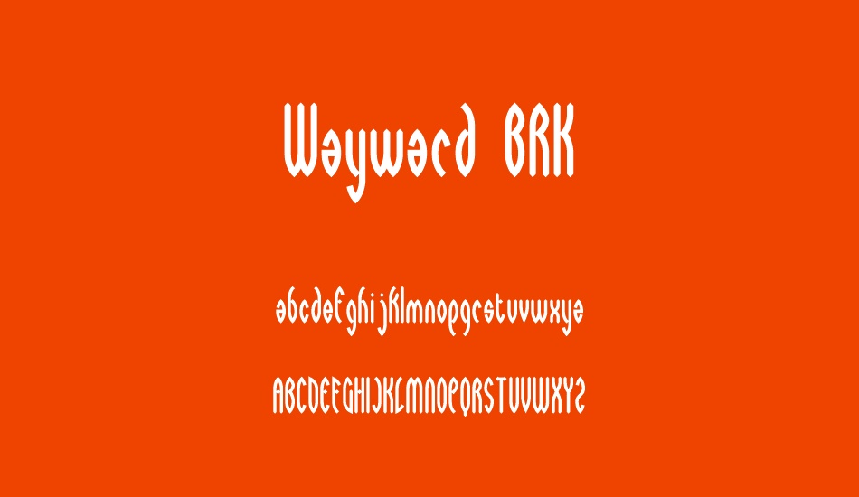 wayward-brk font