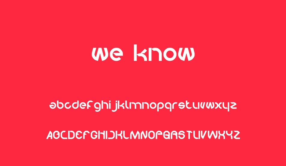 we-know font