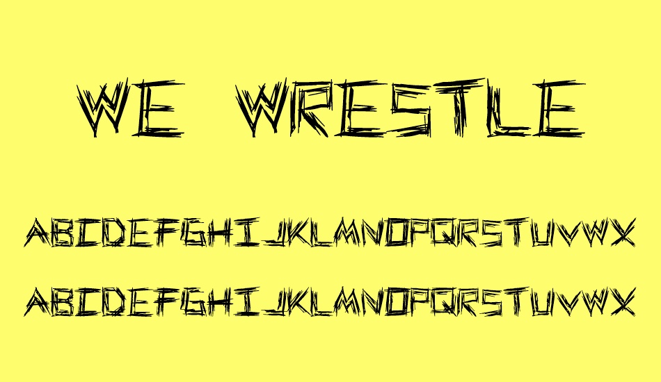 we-wrestle font