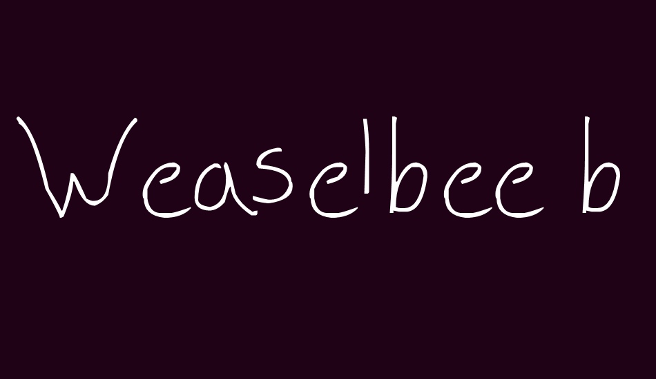 weaselbee-beans font big