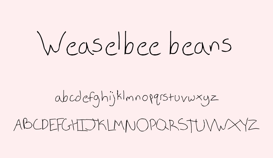 weaselbee-beans font