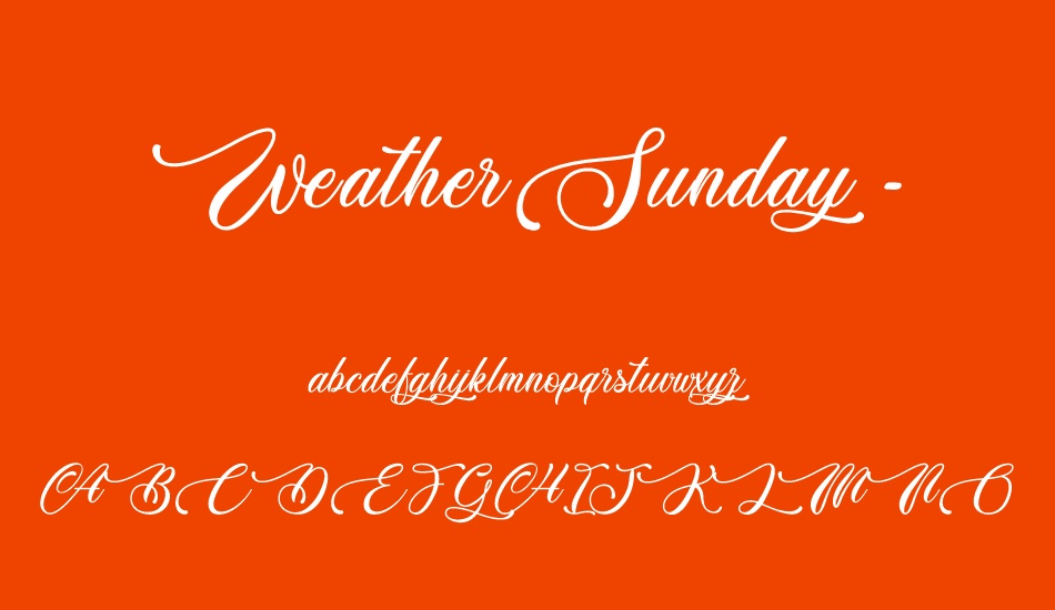 weather-sunday---personal-use font