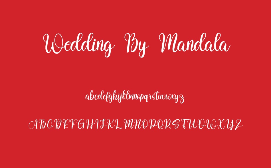 Wedding By Mandala font