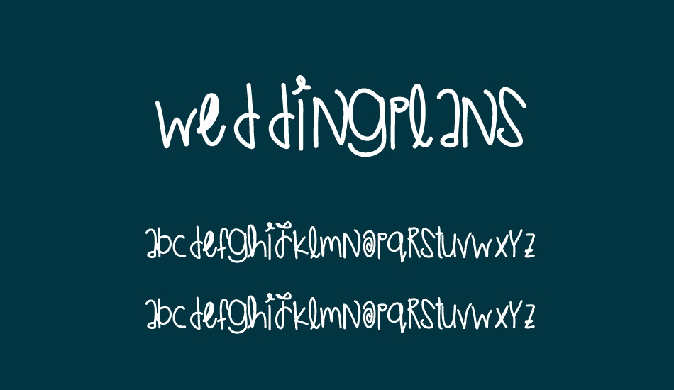 weddingplans font