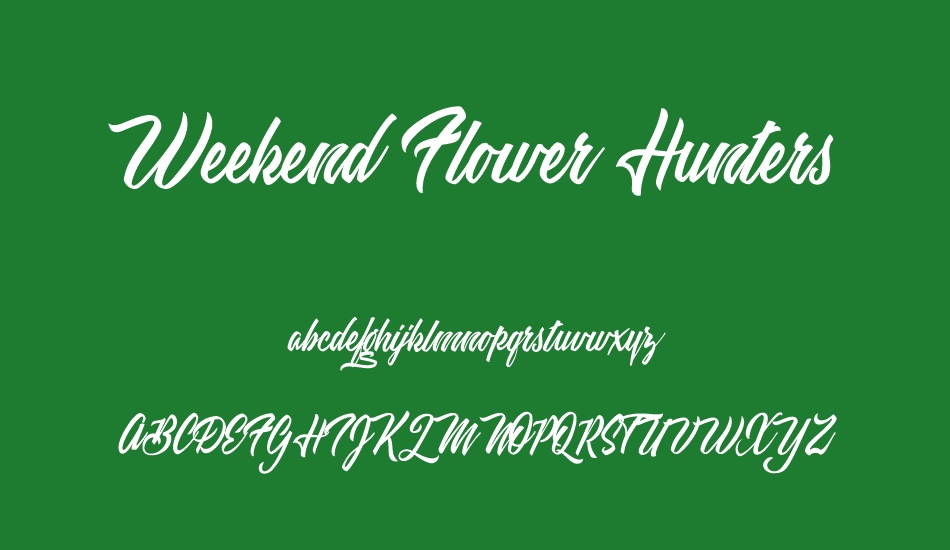 weekend-flower-hunters-personal font