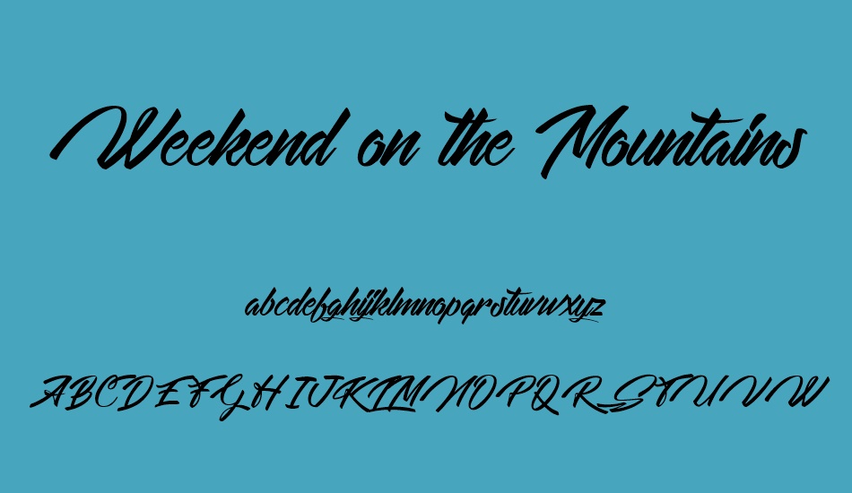 weekend-on-the-mountains font