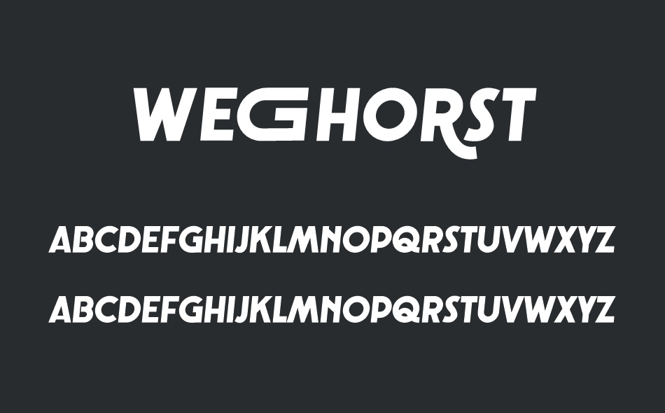 Weghorst font